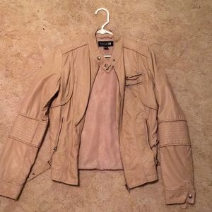 Tan, leather material jacket